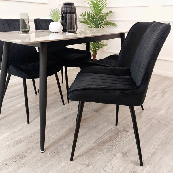 Pair of Dido Velvet Dining Chair