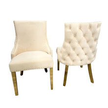 Pair of Kensington Dining Chair Gold Legs